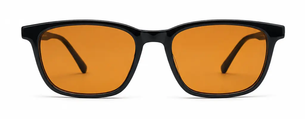 Lentes de biohacking Ritmia, modelo Cuadrado color Negro, vista frontal