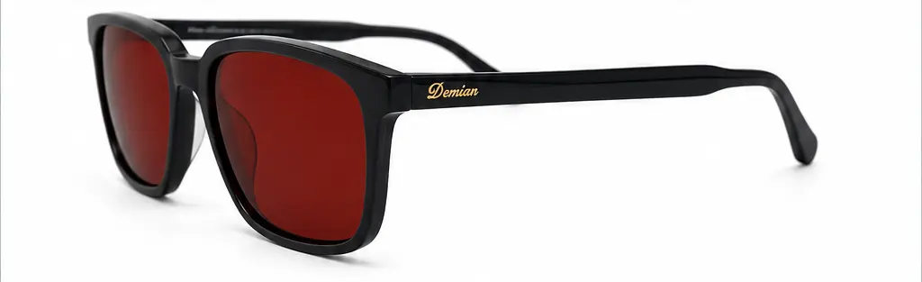 Lentes de biohacking Ritmia Night, modelo Cuadrado color Negro, vista lateral
