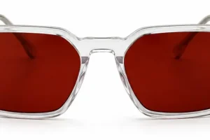 Lentes de biohacking Ritmia Night, modelo Hexagonal color Transparente, vista frontal