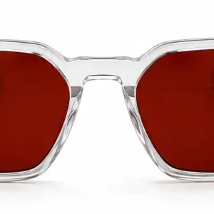 Lentes de biohacking Ritmia Night, modelo Hexagonal color Transparente, vista frontal