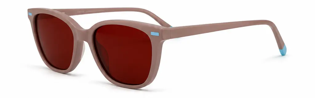 Lentes de biohacking Ritmia Night, modelo Semi Agatado color Beige, vista lateral