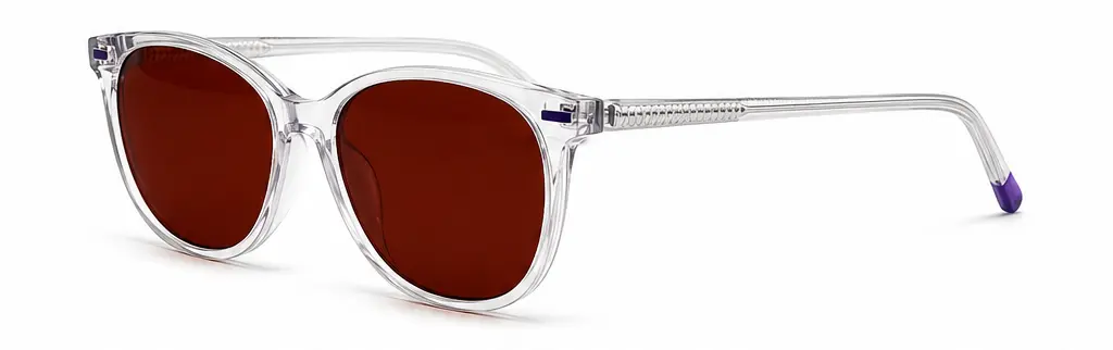 Lentes de biohacking Ritmia Night, modelo Semi Agatado color Transparente, vista lateral